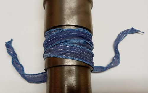 Judy Larson's Ribbon Wrapped Bracelet tips - , Wire Jewelry Design, Design,  It's tied in a simple knot around the cylinder